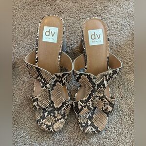 High Heel Snake Skin Sandals